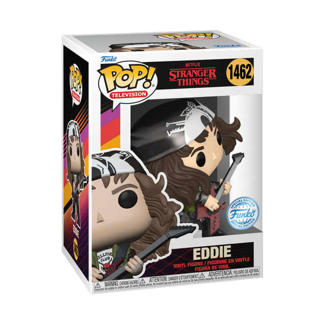 Funko POP 1462 Eddie with Guitar Mettalic