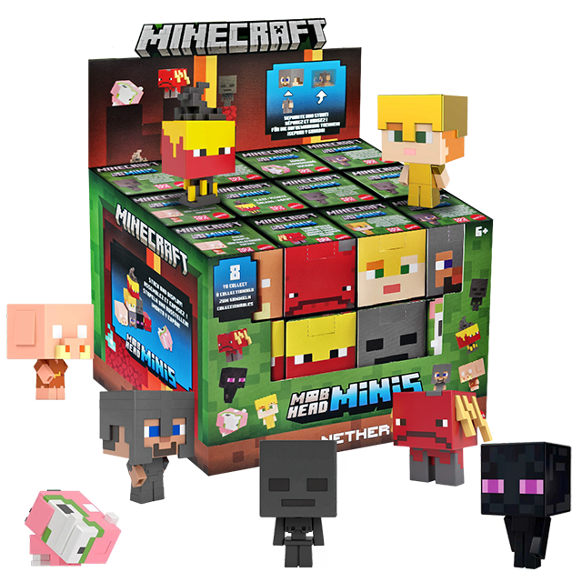 Mattel Figures - Minecraft Heads Nether - Blindbox | Blindbox.eu