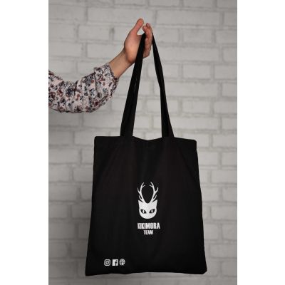 Black Kikimora Cotton Tote Bag